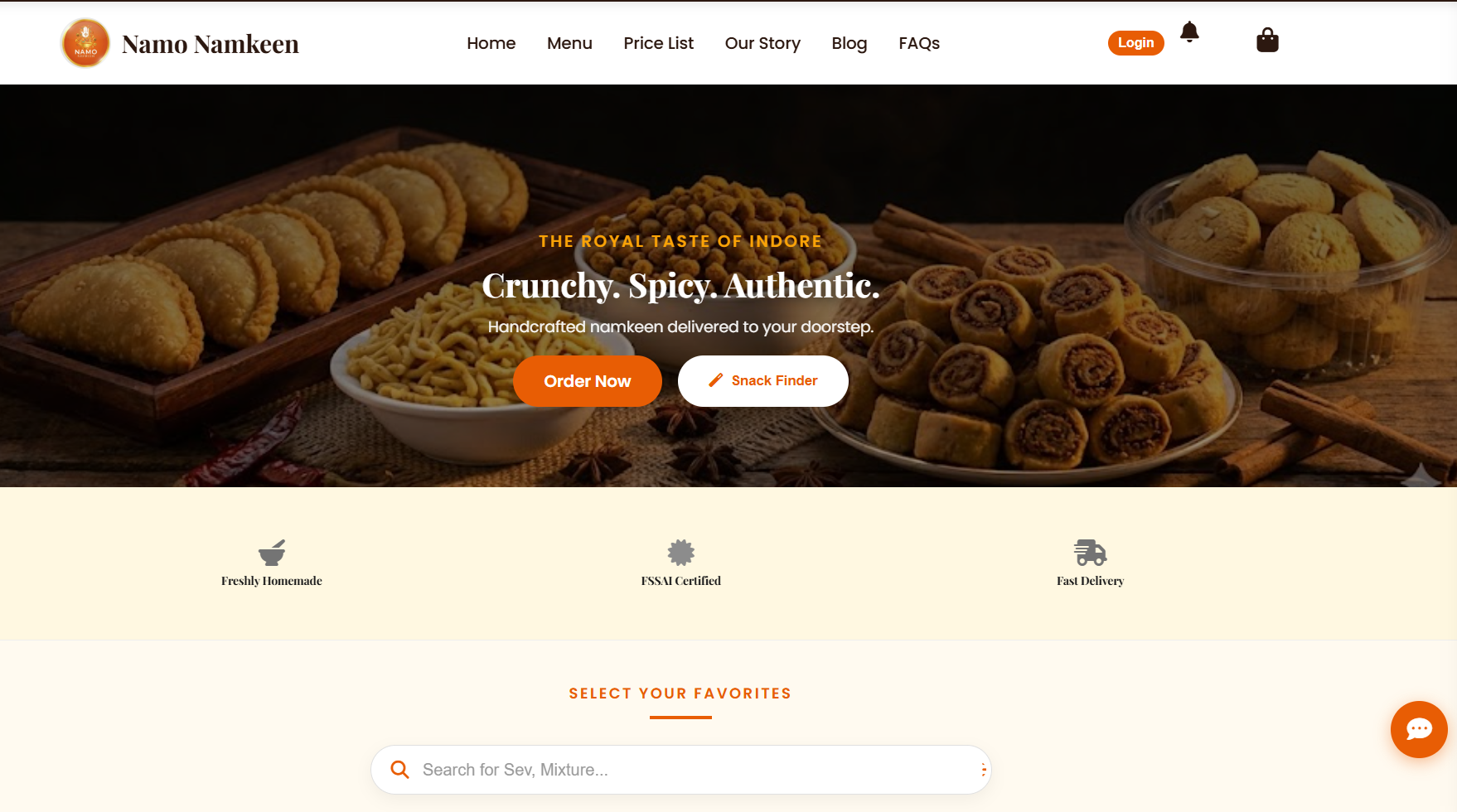 Namo Namkeen - E-commerce Snacks Platform